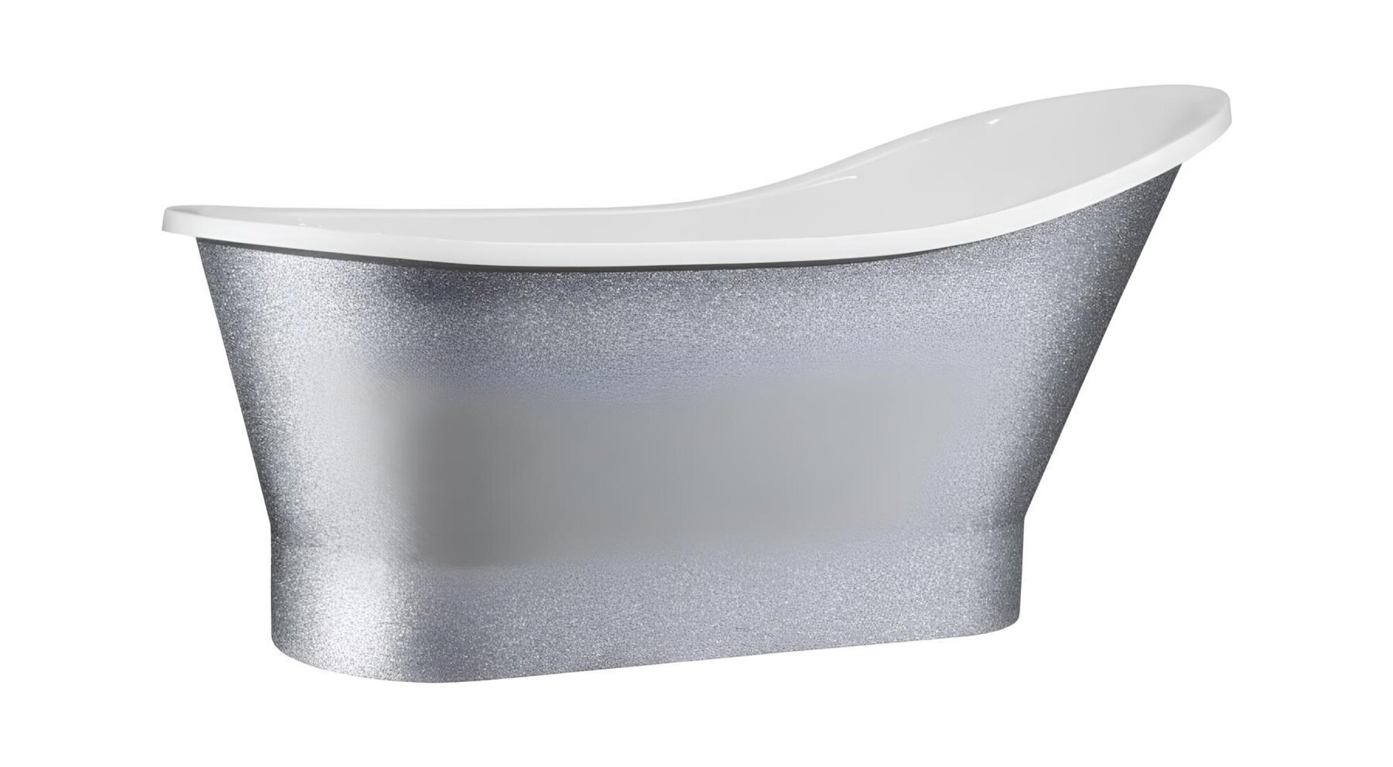 Exclusive Badewanne Silber Bade Wannen freistehende Acrylwanne Design Wanne Bad