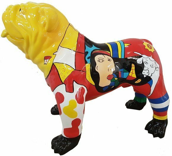 Abstrakte Deko Figur Statue Skulptur 74 cm Hund Statuen Skulpturen