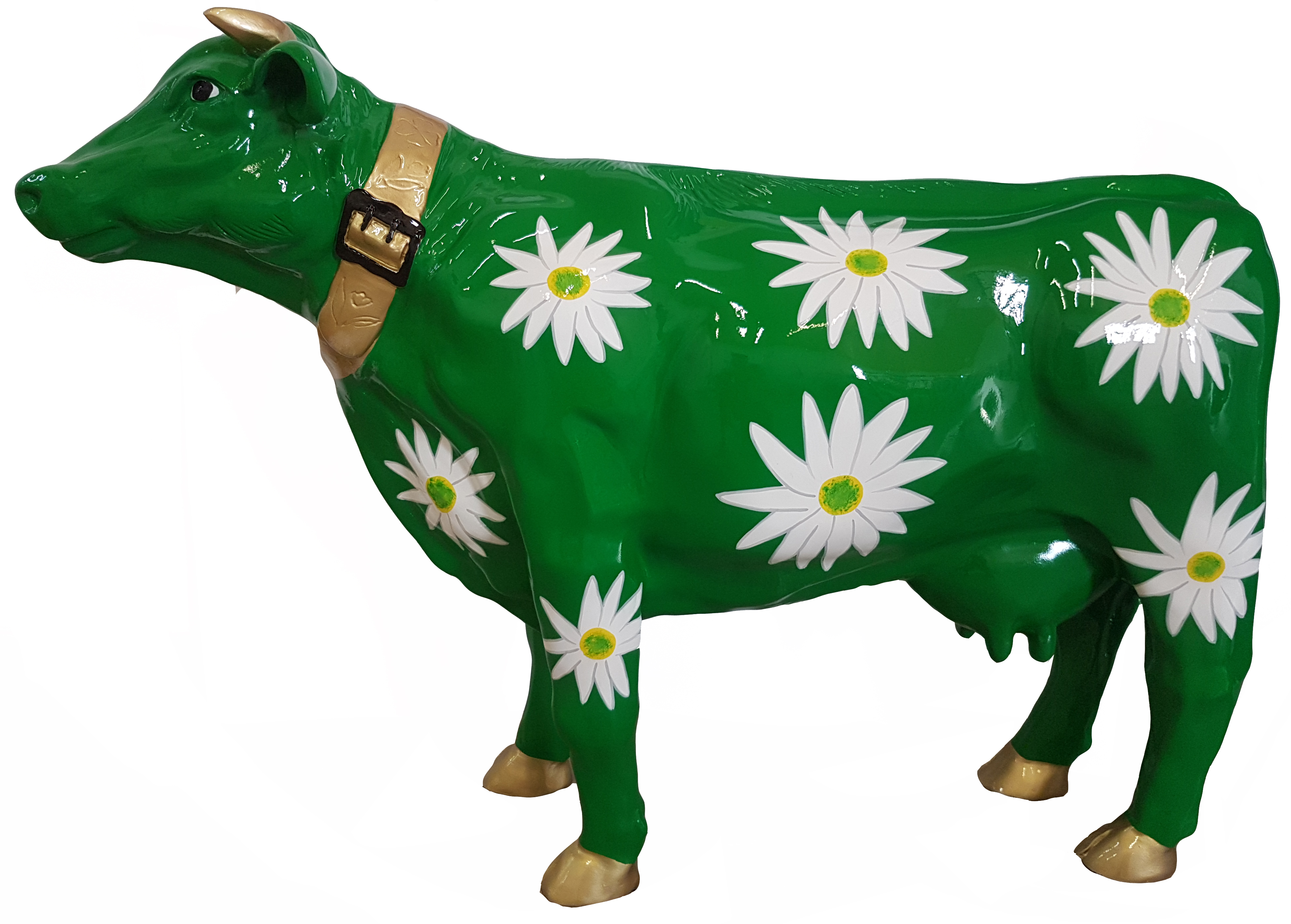 Designer Abstrakte Kunststoff Moderne Figur Einer Kuh aus Deko Garten