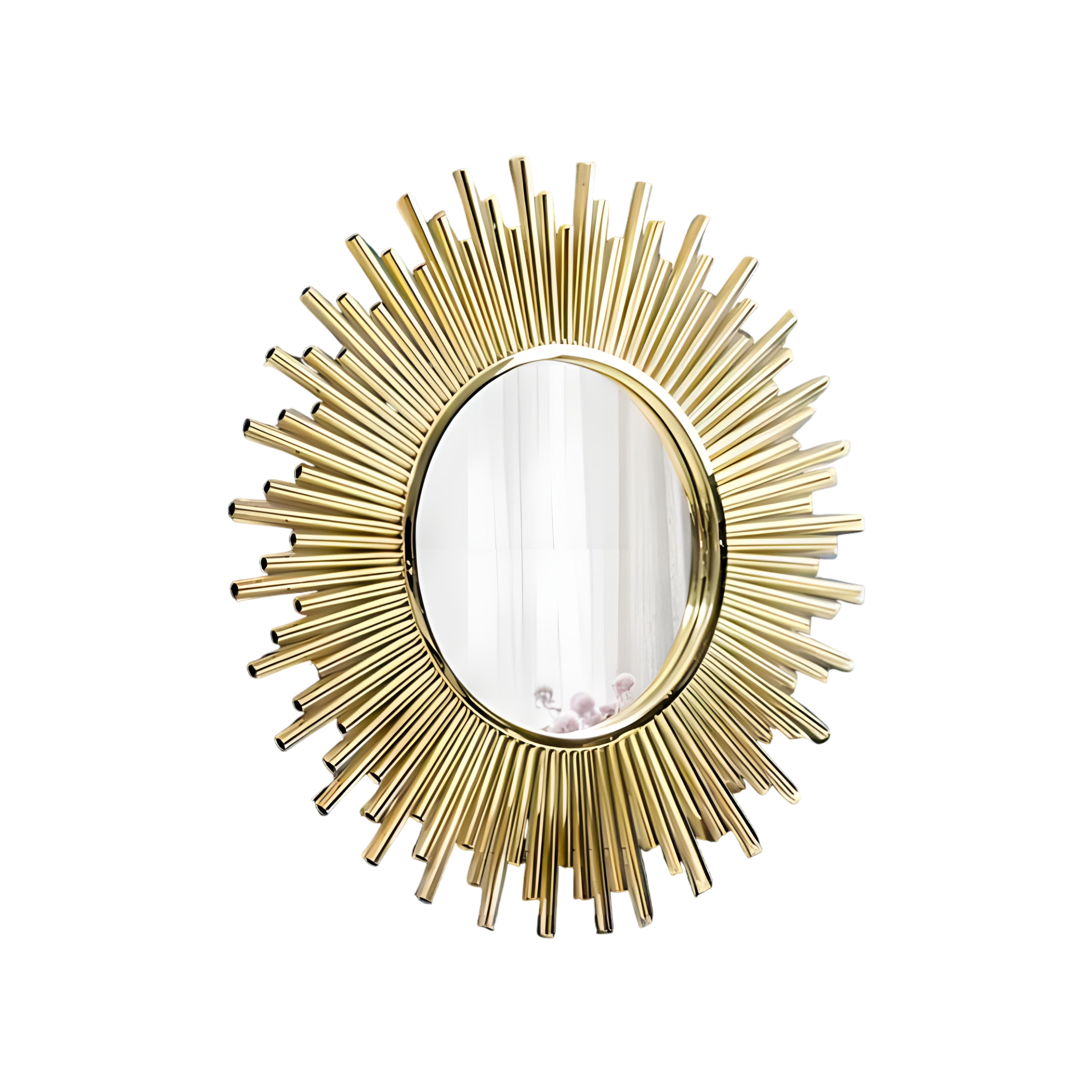 Elegantes Sunburst Spiegel mit goldenen Strahlen im modernen Design Sofort