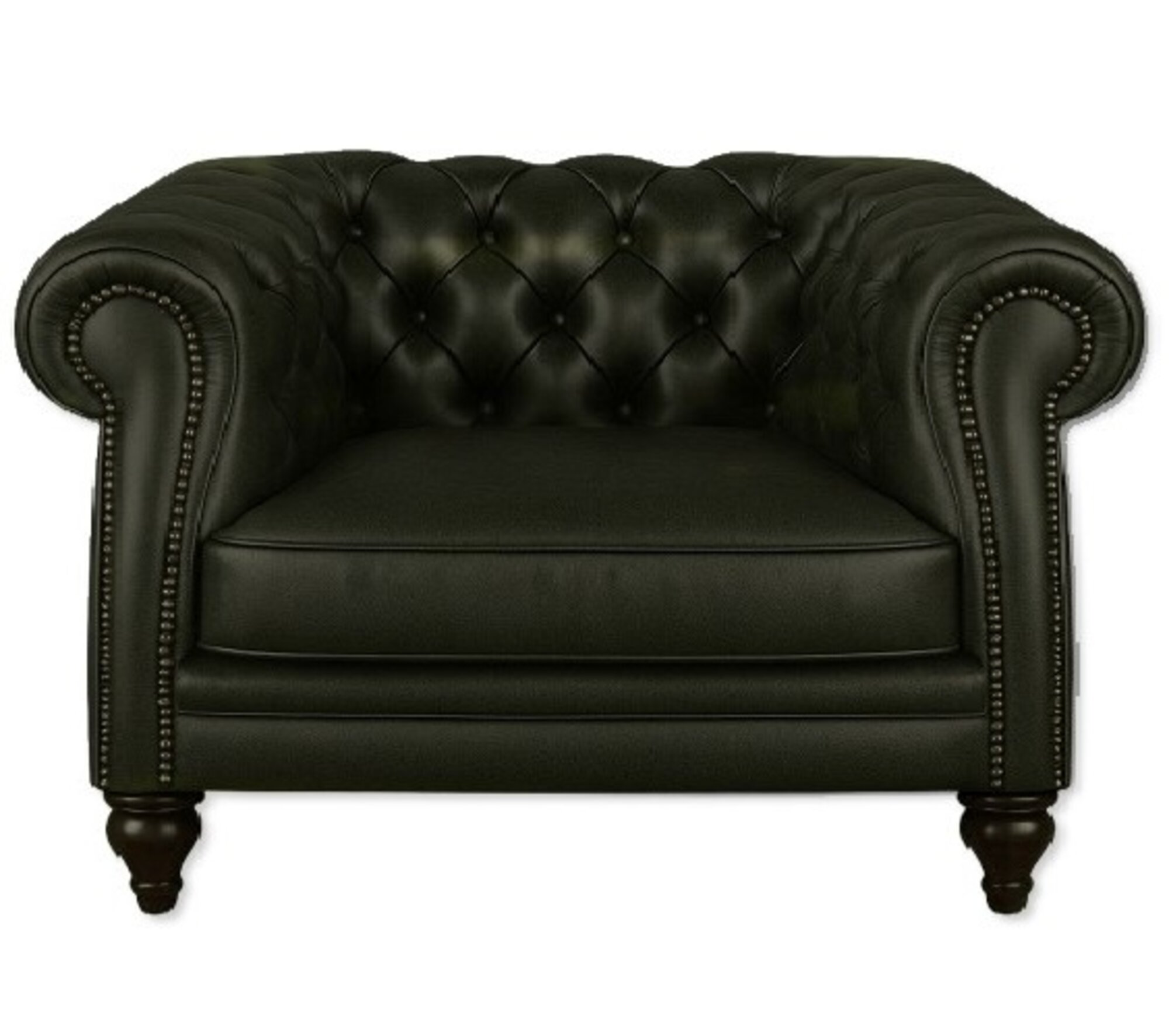 Eleganter Chesterfield Ledersessel in hochwertiger Verarbeitung mit weicher Sofort