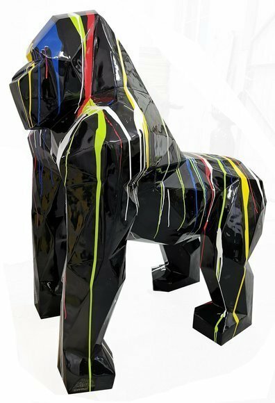Gorilla Abstrakte Deko Figur Statue Skulptur 128cm Figuren Statuen