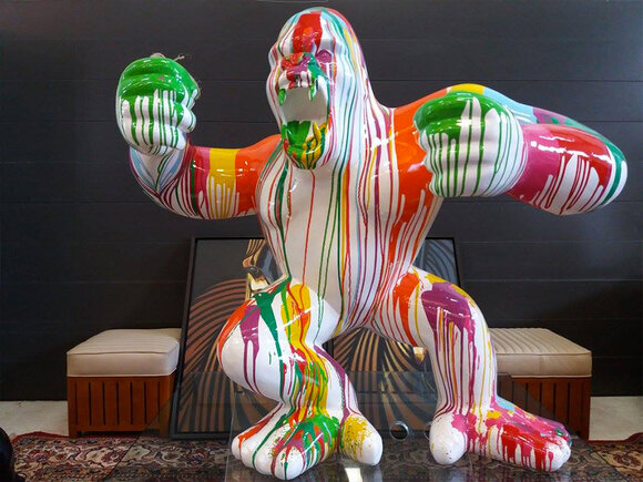 Designer ModerneStatue Deko Figuren Statuen Dekoration Gorilla Garten
