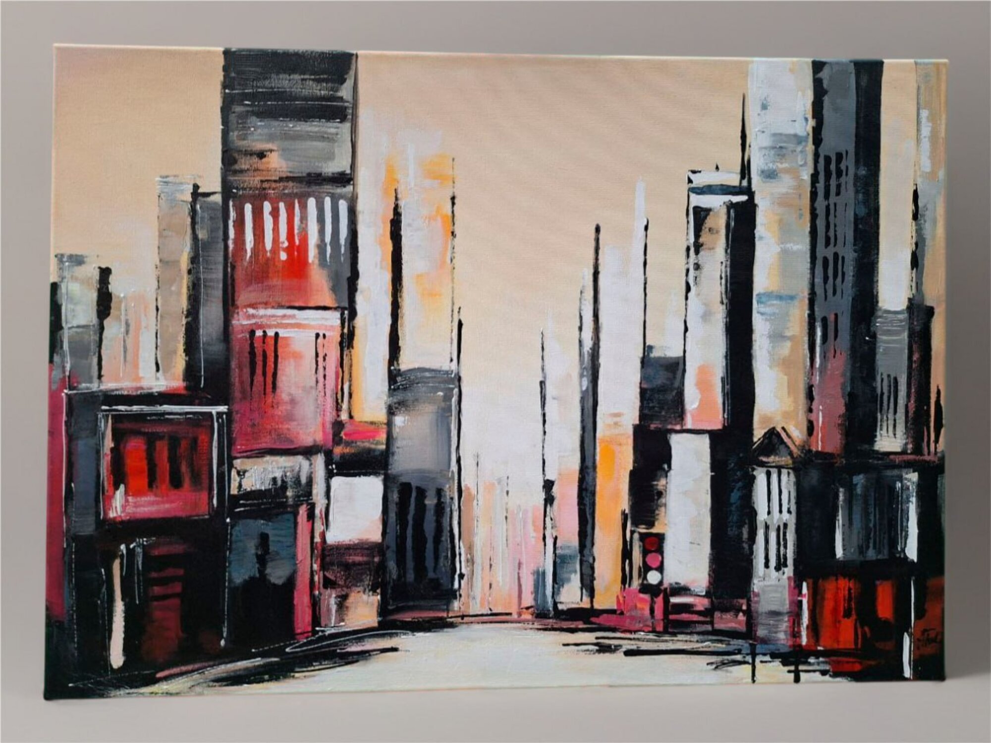 Modern Abstrakt Gemälde Ölbild Bild Leinwand 50 x 70 cm Sofort