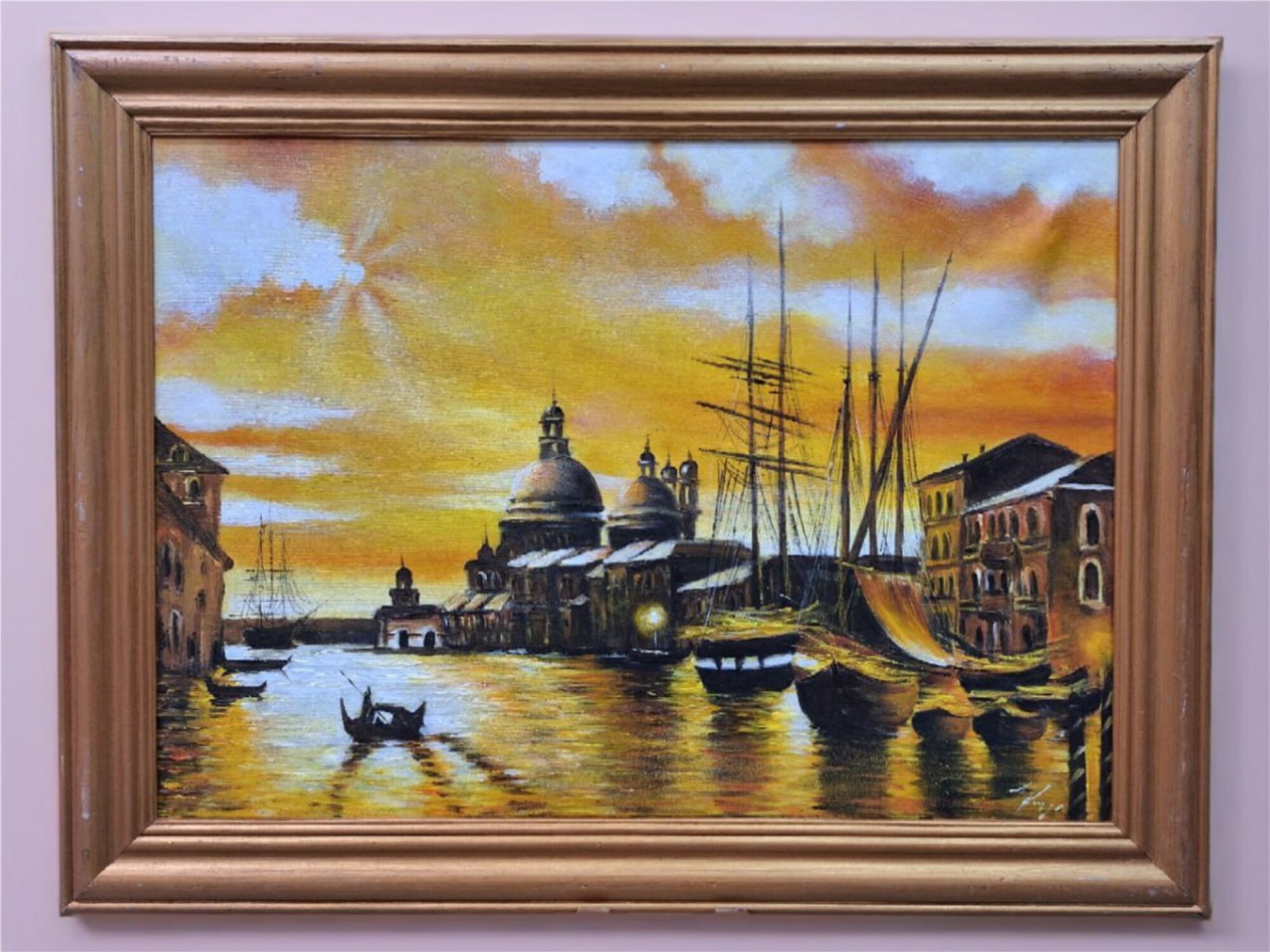 Minimalistische Ölkunst mit präzisen, zeitgemäßen Formen Sofort