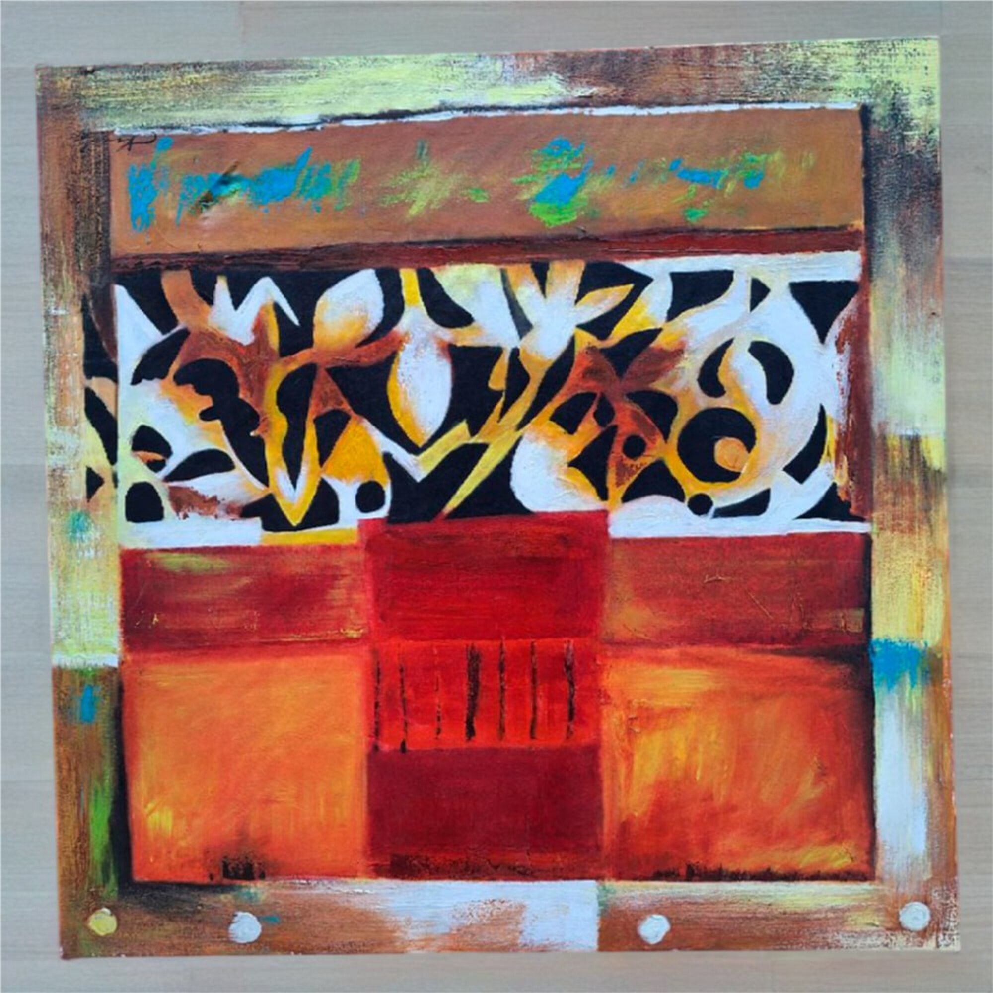 Modernes abstraktes Ölgemälde, handgemalt auf hochwertiger Leinwand Sofort