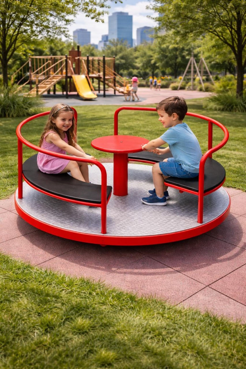 Spielplatz Geräte Kinderkarussell Drehplatte Karussell Ringelreiten Made in EU