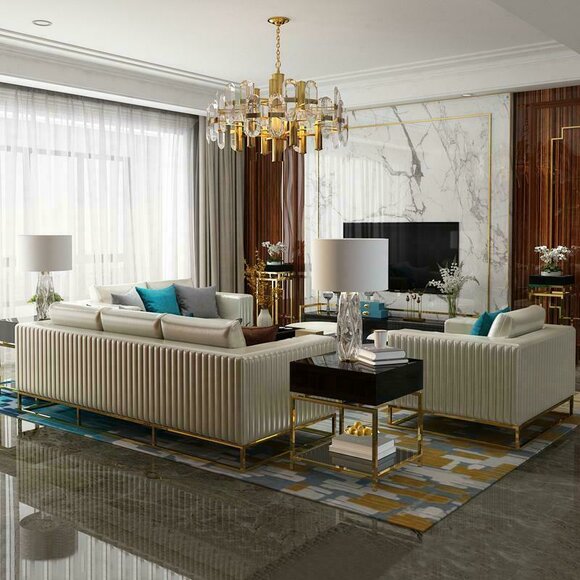 Sofagarnitur 3+2+1 Sitzer Set Design Sofa Polster Couchen Modern Couch