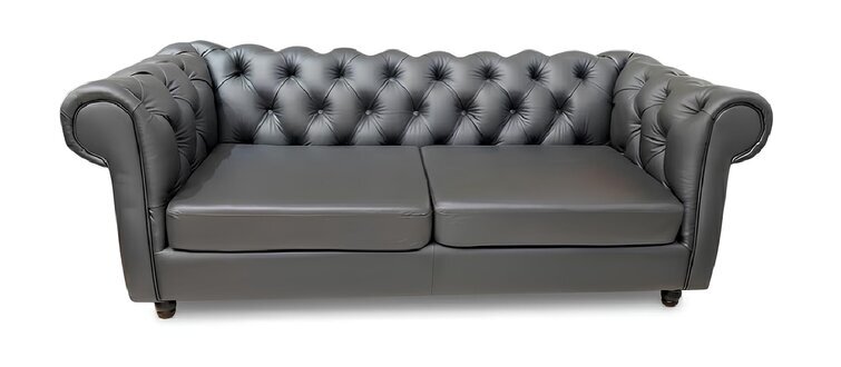 Wohnzimmer Chesterfield Sofa 3 Sitzer Schwarz Polyester Sofas Design Sofort
