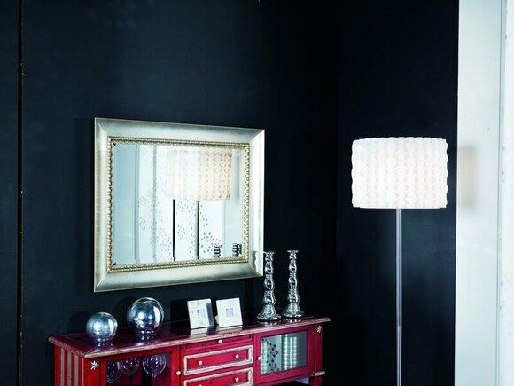 Klassischer Wandspiegel Holzrahmen Spiegel Luxus Möbel Silber Hänge Glas Rahmen Wand