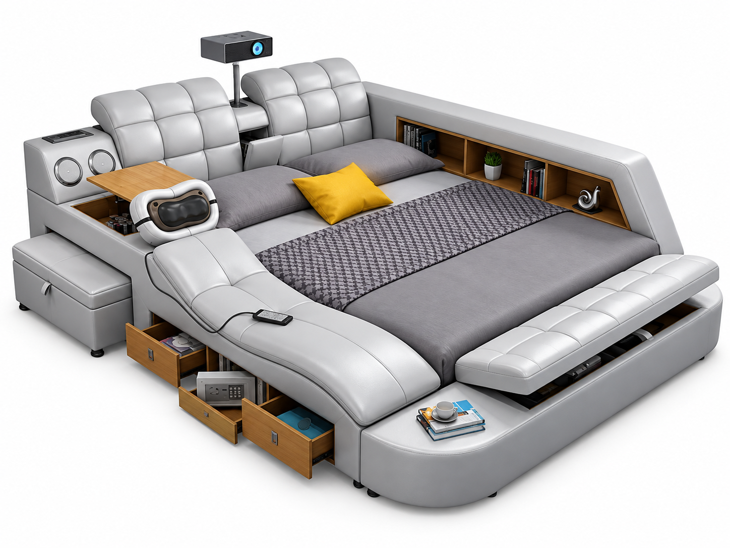 Bett Multifunktion Betten tv beamer usb led Massage Funktion Sofort