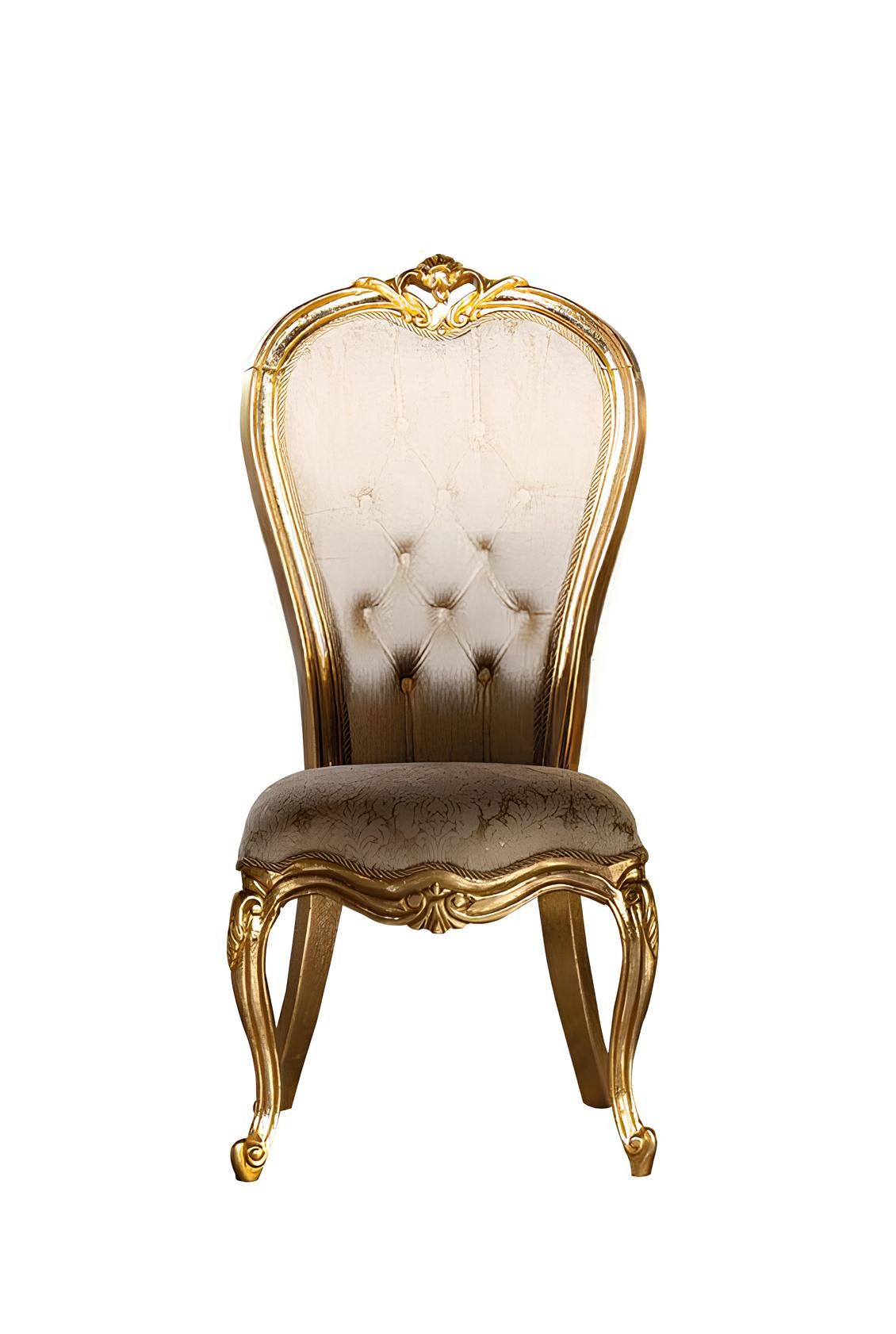 Klassischer Stuhl Esszimmer Beige Essstühle Design klassisch Luxus Stühle Sofort