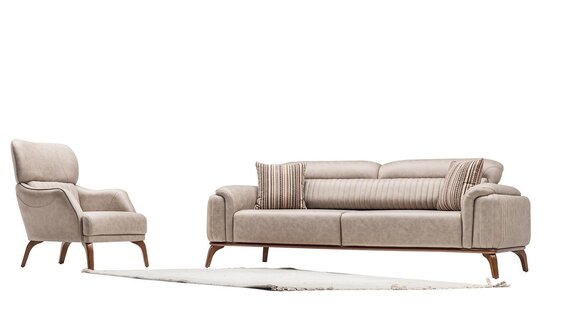 Polstergarnitur Wohnlandschaft Sofa Set Lounge Sitzgruppe Couch Sitzgruppe 3+1