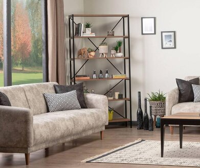 Bücherregal Regal Schrank Holzmöbel Holz Metall Freistehend Wohnzimmer