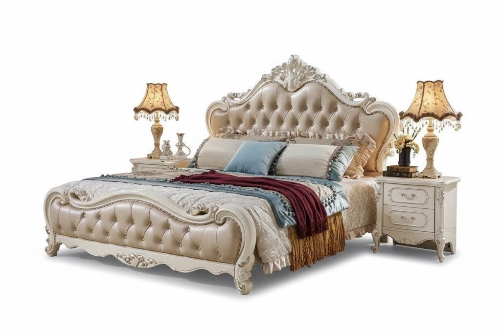 Elegantes Set fürs Schlafzimmer: Bett & 2 Nachttische Sofort