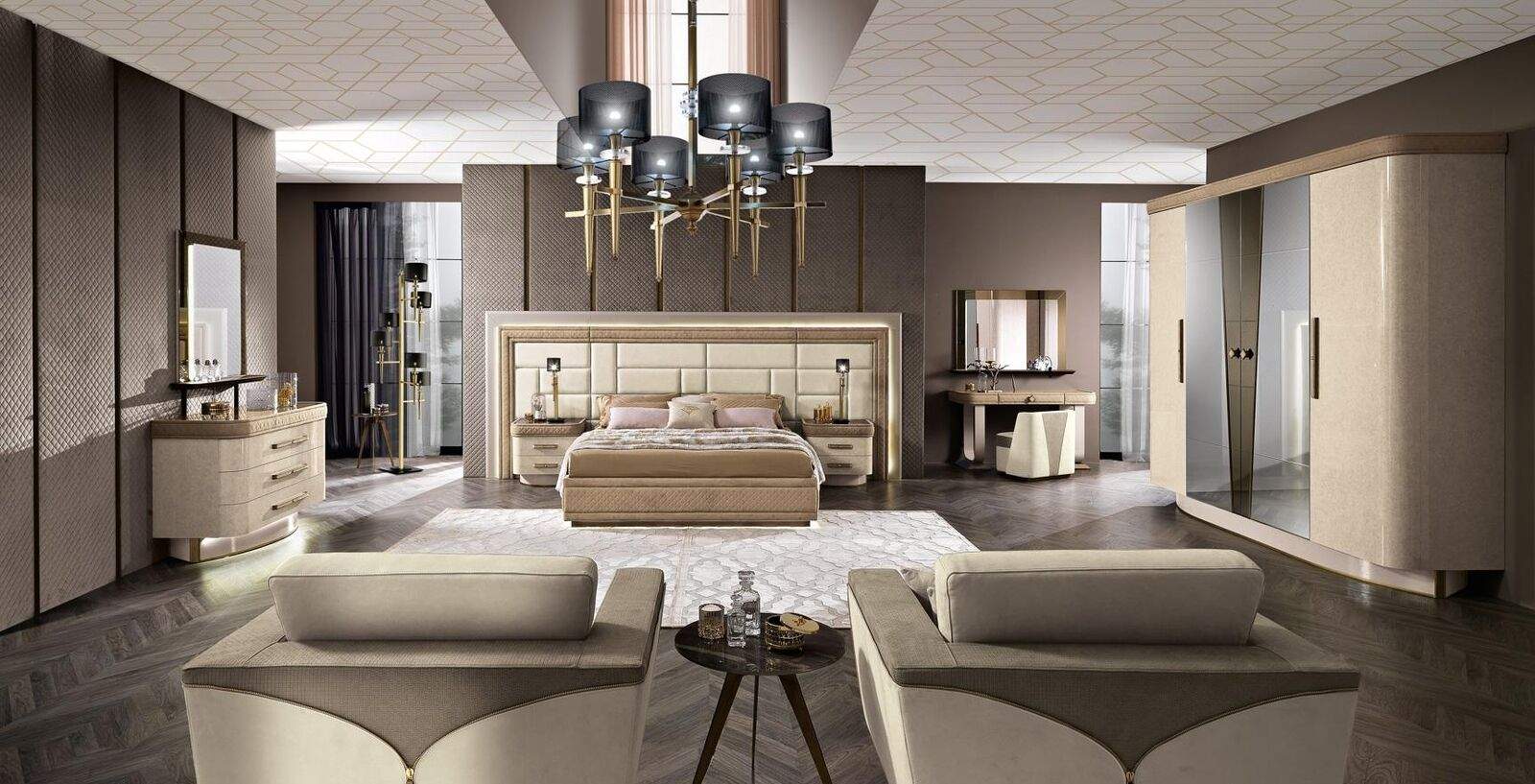 Schlafzimmer Komplett Set Bett Nachttisch Kommode Neu Design Schlafzimmer 9 tlg.