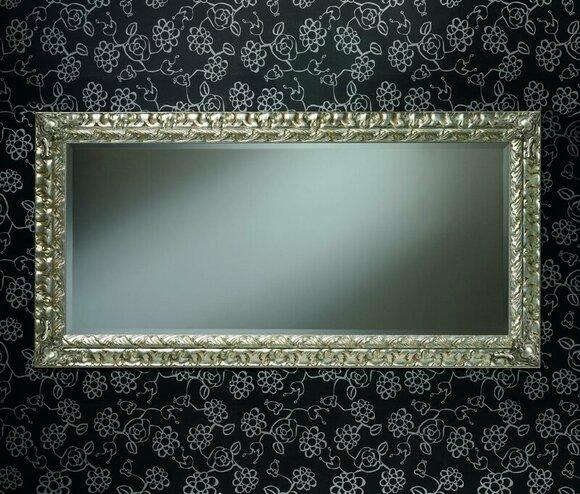 Klassischer Wandspiegel Holzrahmen Spiegel Möbel 182x92 Glas Rahmen Wand Holz Neu