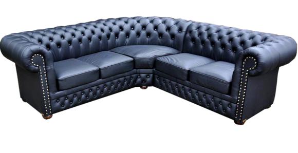 Chesterfield Ecksofa Ledersofa Sofa Wohnlandschaft Eckgarnitur