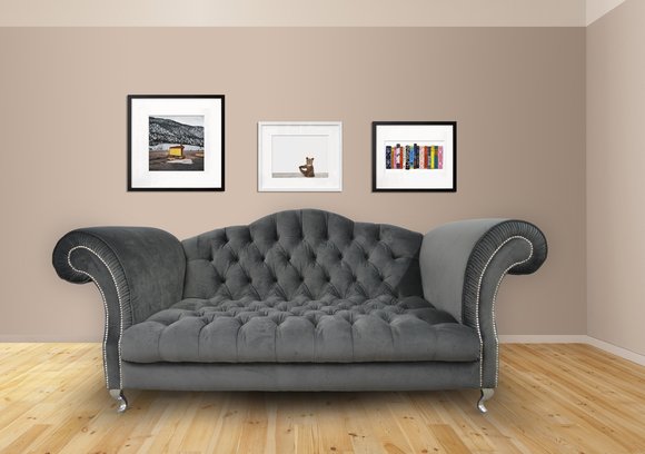 Chesterfield Sofa Polster Designer Couchen Sofas Garnitur Textil Stoff