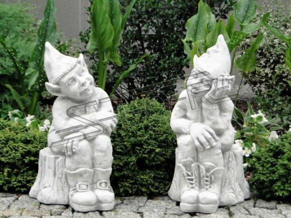 Zwerg Statue Statuen Skulpturen Figur Dekoration Garten Terrasse Stein