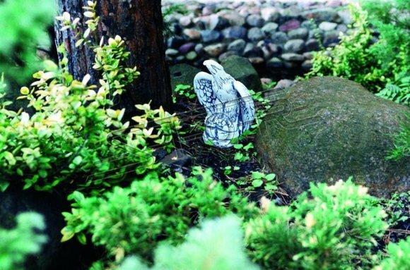 Garten Dekoration Adler Terrasse Stein Figuren Figur Statue Skulptur Vogel