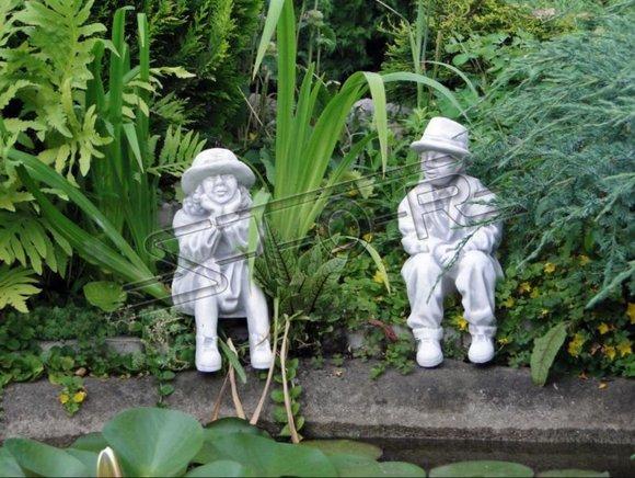 Junge Sitzende Figur Statue Figuren Skulptur Statuen Garten Dekoration