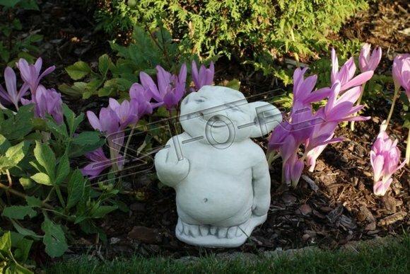 Figur Statue Garten Dekoration Deko Stinkefinger Mittelfinger Statuen