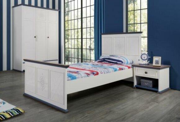 Jugendzimmer Bett Nachttisch Möbel Kleiderschrank Komplette 3tlg. Neu