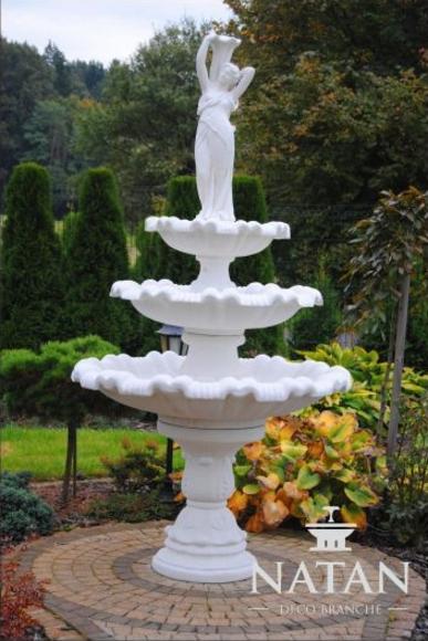 Zierbrunnen Springbrunnen Skulptur Brunnen Deko Garten Fontaine Teich