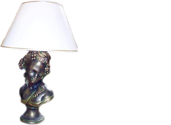 Antik Stil Büste Tischlampe Tisch Leuchte Lampen Leuchten Figur Dekoration