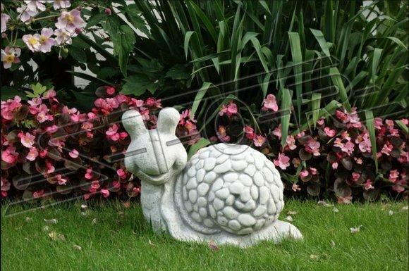 Garten Dekoration Schnecke Terrasse Stein Figuren Figur Deko Statue