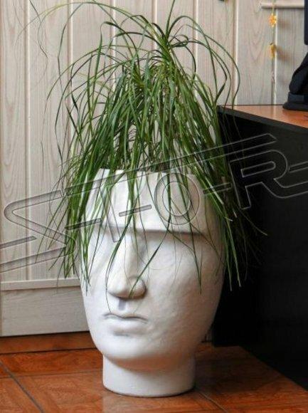 Design Blumentopf Top Planz Kübel Gefäß Töpfe Figur Gesicht Skulptur