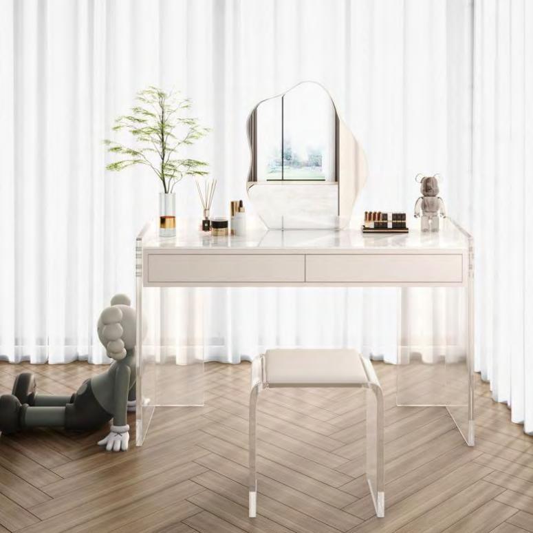 Weißer Stillvoler Schminktisch Design Schlafzimmer Schubladen Holzmöbel