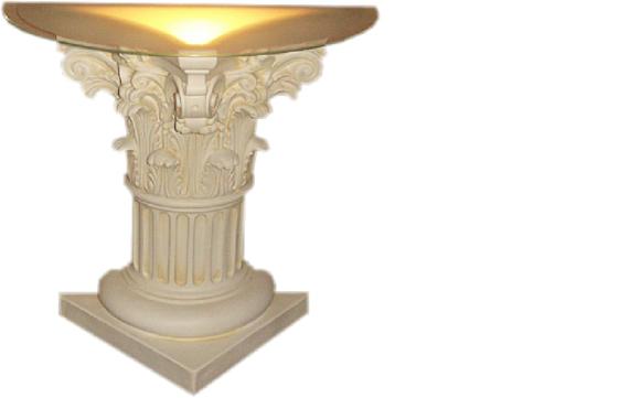 Säule Beleuchtet Dekoration Säulen Skulpturen Lampe Leuchte Figuren