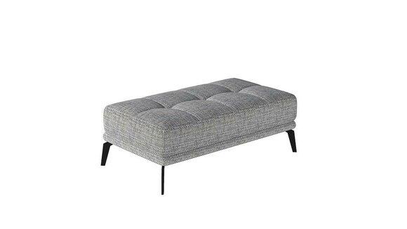Lounge Fußhocker Hocker xxl Club Ottomane Pufa Leder Textil Ottoman Designer Neu