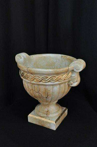 Design XXL Obst Schale Vase Ellipse Vasen Antik Schalen Deko Dekoration