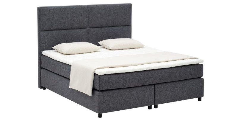 Continental Boxspring Bett Betten Polster Hoch Doppel Leder Textil Bett Neu