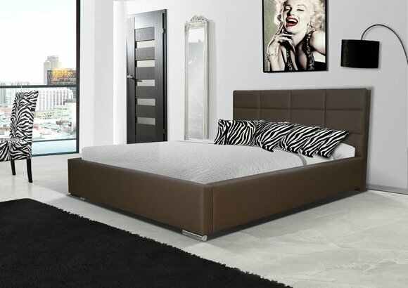 Doppelbett Bett Betten Polster Kunst Leder Schlafzimmer Ehebett Bettkasten