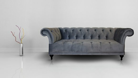 Chesterfield Sofa Polster Designer Couchen Sofas Garnitur Textil Stoff