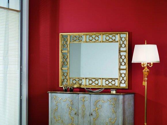 Klassischer Designer Spiegel Wandspiegel Barock Rokoko 150x114cm Holz Rahmen