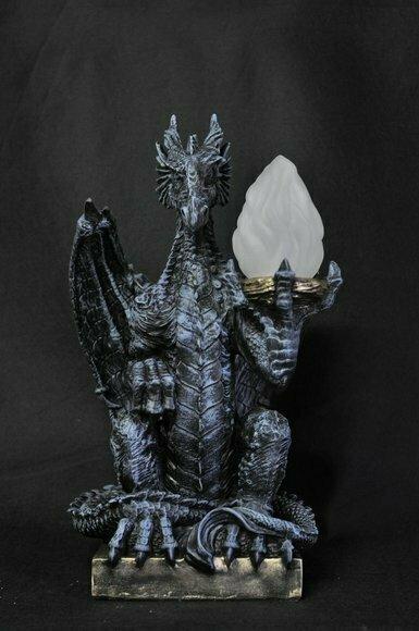 Design Gothik Stehleuchte Lampe Stand Leuchte Leuchten Drachen Lampen