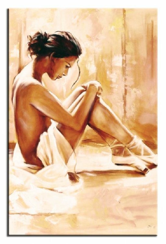 ÖLGEMÄLDE AKT BILD ÖL EROTIK ÖLBILD AUF LEINWAND ECHTE HANDARBEIT 60X90CM G03036