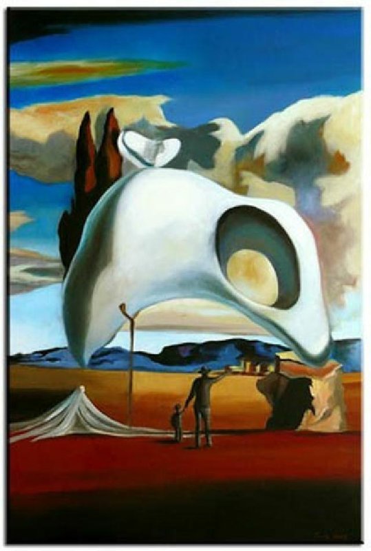 Salvador Dali Atavistische Ruinen BILD ÖLBILDER Leinwand Ölbild Bilder 00354
