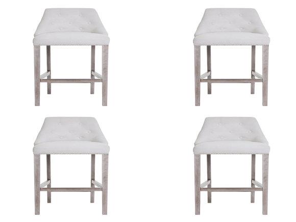 4x Bar Hocker Barhocker Tresen Stuhl Set Stühle Polste Chesterfield Design Stil