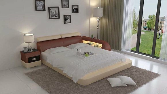 Designer Bett Polsterbett Luxusbett Doppelbett Ehebett Betten 140/160/180/200 LB8801