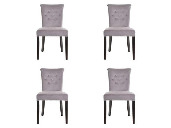 4x Design Polster Sitz Stühle Stuhl Seht Garnitur Sessel Lounge Club Set Largo