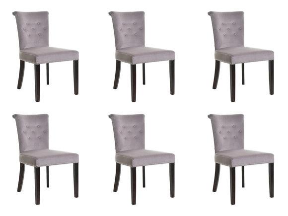 6x Design Polster Sitz Stühle Stuhl Seht Garnitur Sessel Lounge Club Set Largo