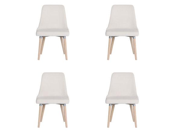 4x Design Polster Sitz Stühle Stuhl Seht Garnitur Sessel Lounge Club Set Lorenzo
