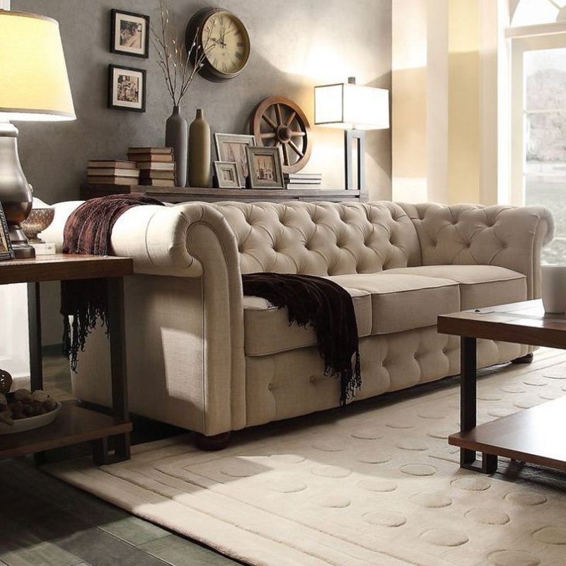 Chesterfield Design Luxus Polster Sofa Couch Sitz Garnitur Leder Textil