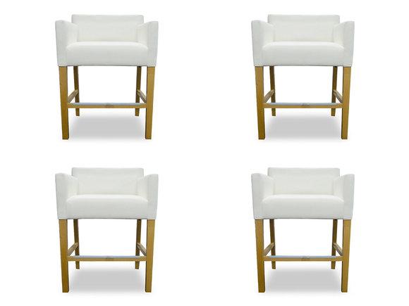 4x Bar Hocker Barhocker Tresen Bar Stuhl Set Stühle Polster Sitz Garnitur Neu